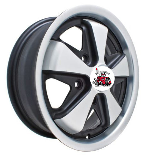 911 Wheel – 5x130mm – Matte Black w/ Matte Silver