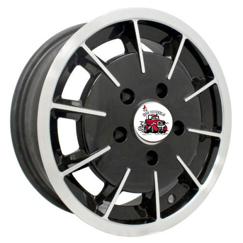 Gasser Wheel – 15″x5.5″ – Gloss Black/Polished Lip & Face